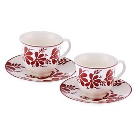 Emsan Adore New Bone 2 Kişilik 90 ml Bordo Kahve Fincan Takımı