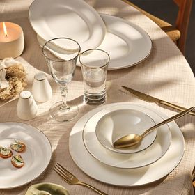 Emsan Alicia Fine Bone Yuvarlak Gold 60 Parça 12 Kişilik Yemek Takımı