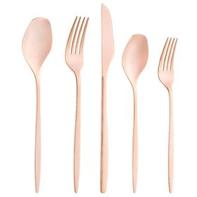 Emsan Alisa 30 Parça 6 Kişilik Parlak Bronz Kutulu Çatal Kaşık Bıçak Takımı