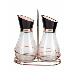 Emsan Alpha Rose Gold Standlı Yağlık Biberlik Seti