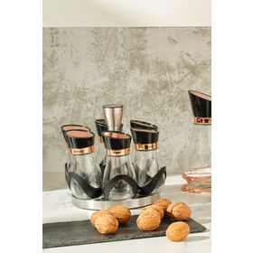 Emsan Alpha Rose Gold Standlı Yağlık Biberlik Seti
