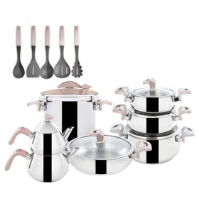 Emsan Anka İndüksiyon Tabanlı 18 Parça Golden Pink Çeyiz Seti