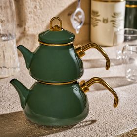 Emsan Artisan Mini Yeşil Emaye Çaydanlık