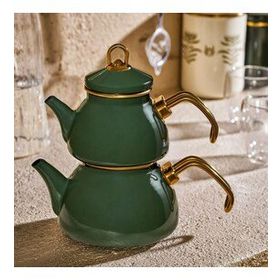 Emsan Artisan Mini Yeşil Emaye Çaydanlık