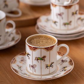 Emsan Atlıkarınca 80 ml 6 Kişilik Kahve Fincan Takımı