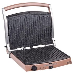 Emsan Bella Gusto Golden Pink 2000 W 6 Adet Pişirme Kapasitesi Granit Çıkarılabilir Plaka Izgara ve Tost Makinesi Pembe