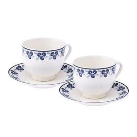 Emsan Casy New Bone 2 Kişilik 90 ml Lacivert Kahve Fincan Takımı