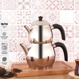 Emsan Cemre Maxi Siyah Çaydanlık Takımı