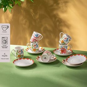 Emsan Cheerful 6'lı 100 ml Kahve Fincan Takımı