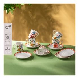Emsan Cheerful 6'lı 100 ml Kahve Fincan Takımı