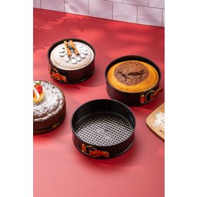 Emsan Circle 16-18-20 cm Kelepçeli 3'lü Kek Kalıbı Seti