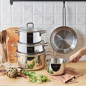 Emsan Cocinero 10 Parça Çelik Tencere Çeyiz Seti