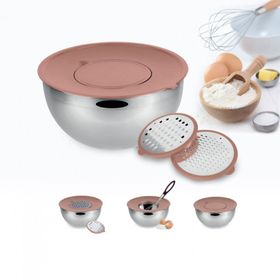Emsan Demre 3in1 Golden Pink Çok Amaçlı Karıştırma ve Saklama Kabı