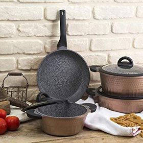 Emsan Diamante 7 Parça Granit Tarçın Tencere Seti