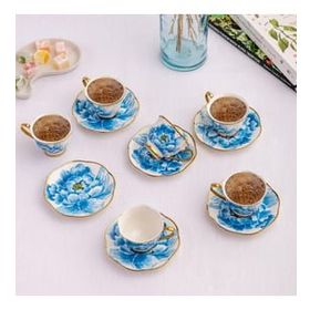 Emsan Dora 80 ml 6 Kişilik Kahve Fincan Takımı