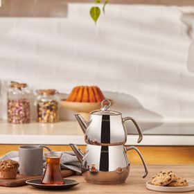 Emsan Dora Midi Inox Çaydanlık Takımı