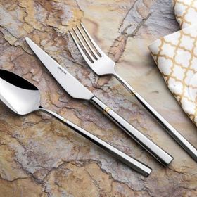 Emsan Elegance Penta Gold 84 Parça Lüks Kutulu Çatal Kaşık Bıçak Takımı