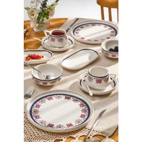 Emsan Ethnic Pink Porselen 32 Parça 6 Kişilik Kahvaltı/Servis Takımı