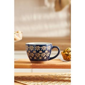Emsan Florest Stoneware 350 ml Lacivert Kupa
