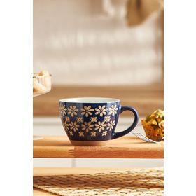 Emsan Florest Stoneware 350 ml Lacivert Kupa