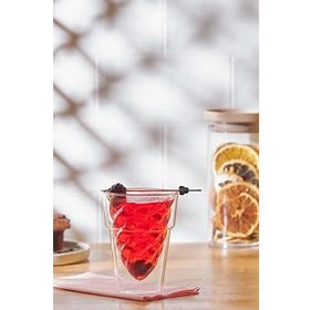 Emsan Globe 250 ml Çift Cidarlı Külah Formlu Cam Bardak