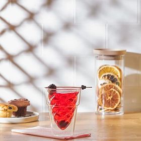 Emsan Globe 250 ml Çift Cidarlı Külah Formlu Cam Bardak