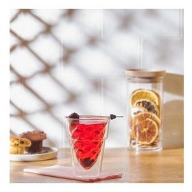 Emsan Globe 250 ml Çift Cidarlı Külah Formlu Cam Bardak