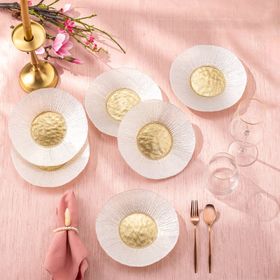 Emsan Golden 6 Kişilik 21 cm Cam Pasta Seti