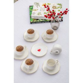Emsan Kalpten Kalbe 90 ml 6 Kişilik Kahve Fincan Takımı