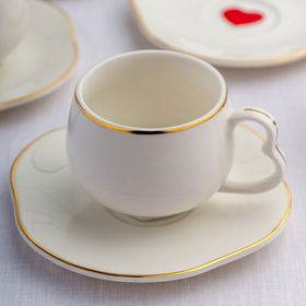 Emsan Kalpten Kalbe 90 ml 6 Kişilik Kahve Fincan Takımı
