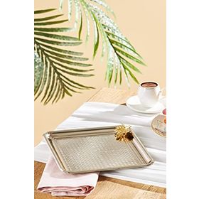Emsan Leafy Platin Kare Tepsi