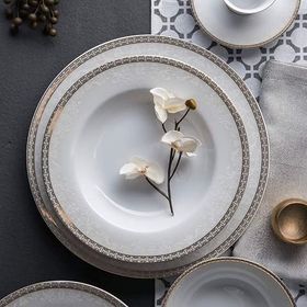 Emsan Legacy Riva New Bone 60 Parça Yemek Takımı