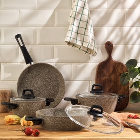 Emsan Myra Gri 7 Parça Tencere Seti