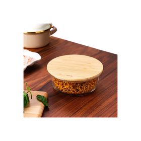 Emsan Naturel 650 ml Yuvarlak Borosilikat Saklama Kabı