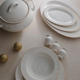 Emsan New Bone Nova 60 Parça 12 Kişilik Porselen Yemek Takımı