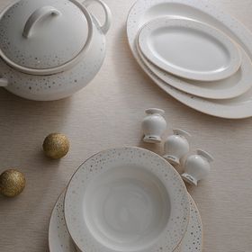 Emsan New Bone Nova 60 Parça 12 Kişilik Porselen Yemek Takımı