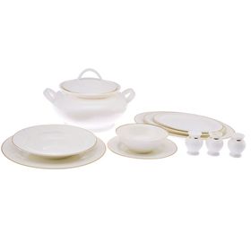 Emsan New Marly Porselen Gold 60 Parça 12 Kişilik Yuvarlak Yemek Takımı