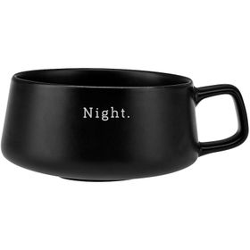 Emsan Night New Bone 320 ml Siyah Kupa