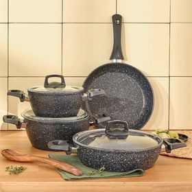 Emsan Oasis Pro Blue Star 7 Parça Tencere Seti
