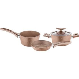 Emsan Pinky Pembe 4 Parça Mini Granit Tencere Seti