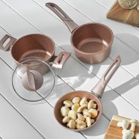 Emsan Pinky Pembe 4 Parça Mini Granit Tencere Seti