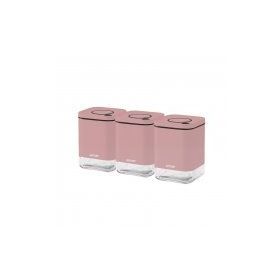 Emsan Plaza 3'lü Golden Pink Büyük Kavanoz