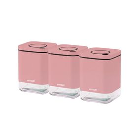 Emsan Plaza Baby Pink Orta 3'lü Kavanoz Seti