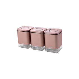 Emsan Plaza Golden Pink Küçük 3'lü Kavanoz Seti