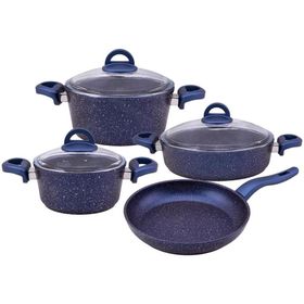 Emsan Premium Blue Pearl 7 Parça Granit Tencere Seti