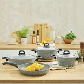 Emsan Premium S Pro Grey 7 Parça Granit Tencere Seti
