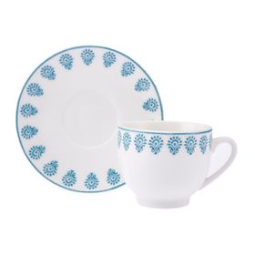 Emsan Sierra New Bone 2 Kişilik 90 ml Mavi Kahve Fincan Takımı