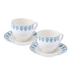 Emsan Sierra New Bone 2 Kişilik 90 ml Mavi Kahve Fincan Takımı