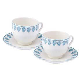 Emsan Sierra New Bone 2 Kişilik 90 ml Mavi Kahve Fincan Takımı