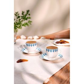 Emsan Sierra New Bone 2 Kişilik 90 ml Mavi Kahve Fincan Takımı